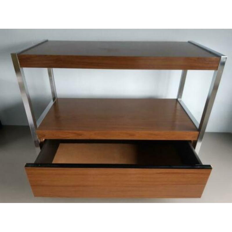 Retro vintage jaren '70 sidetable/TV-meubel met lade