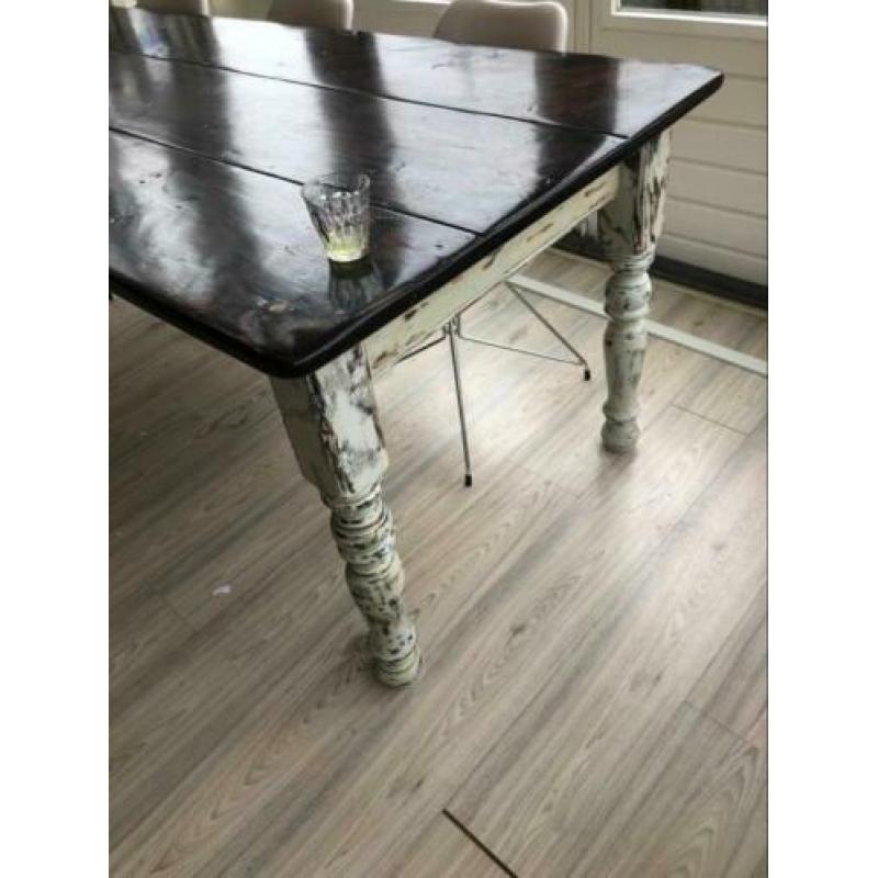 Eettafel white wash
