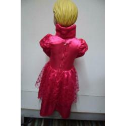 Verkleedkleren: mooie Roze Jonkvrouw, prinses maat 104 (n21)