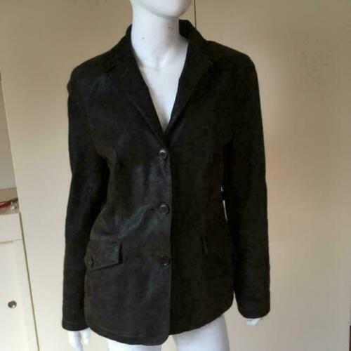 4000 D.bruine leren jas blazer DONNA; Mt=40 Nieuwstaat