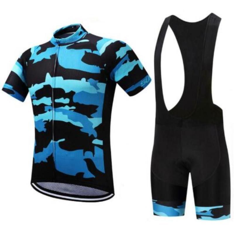 Fietskleding fietsshirt + fietsbroek M L XL XXL mtb kort