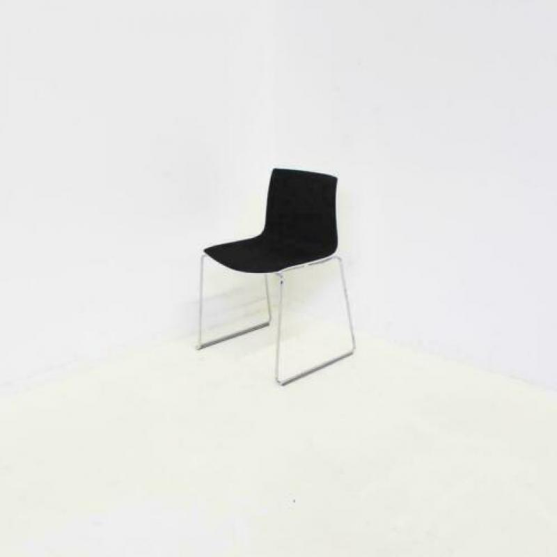Arper Catifa 46 Design Stoelen, Slede-Stoelen, Bruin / Wit