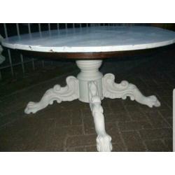 Prachtige brocante barok salontafel in landelijke styl