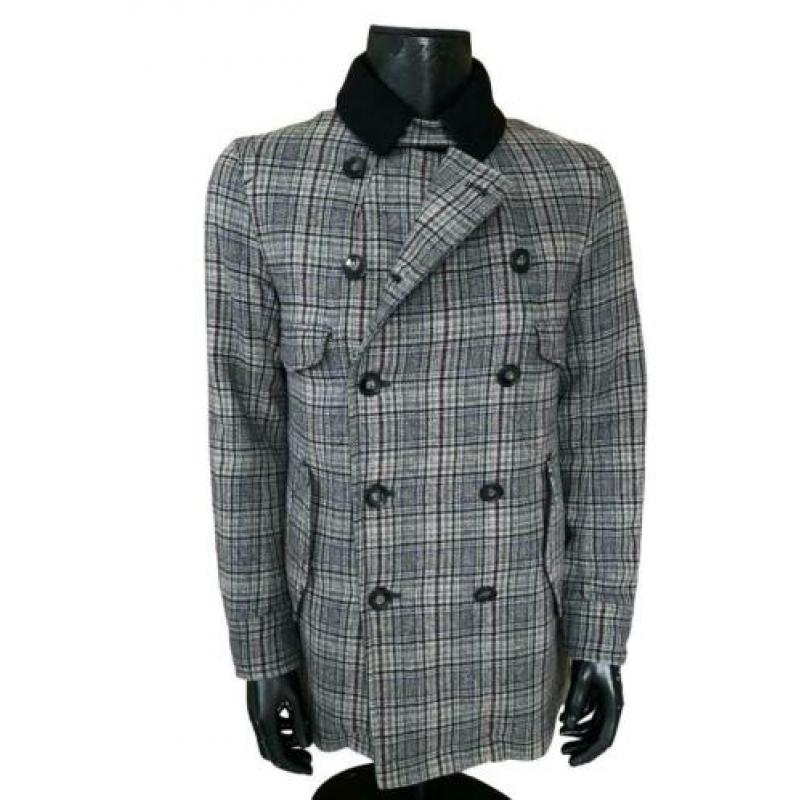 GSTAR Tweed Zomerjas/Colbert. Maat L. Kleur Grijs Geruit.