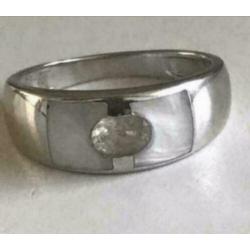 Zilveren DESIGN ring met PARELMOER