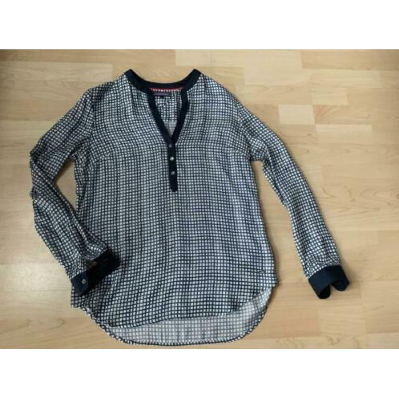 Tommy Hilfiger - Blauw wit geruite blouse maat 8