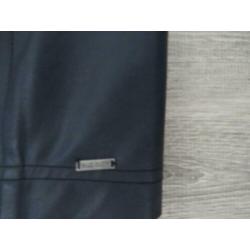 Donkerblauw leren-look rok maat 38