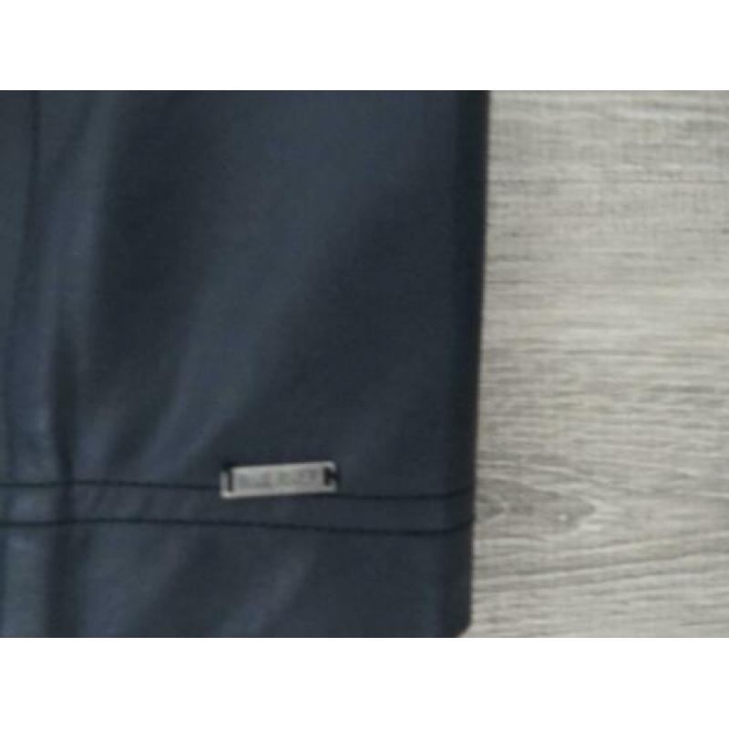 Donkerblauw leren-look rok maat 38