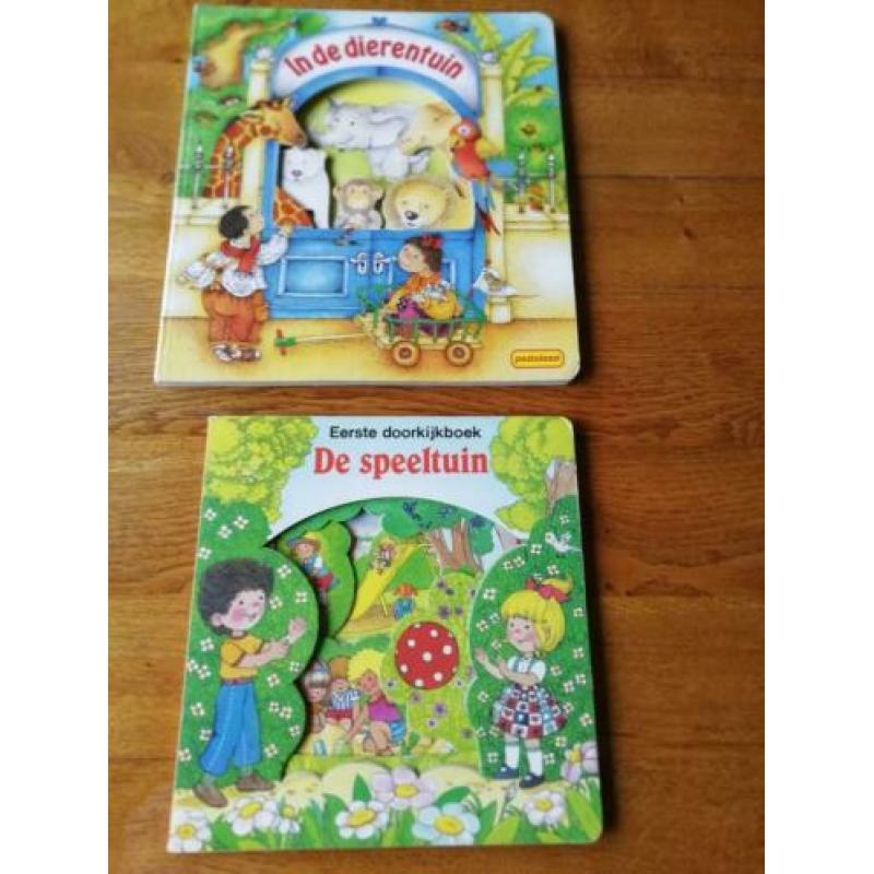 9 leuke kinder boekjes met flapjes en doorkijkjes en CD