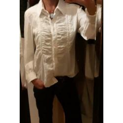 Valentino Italiaanse witte vintage designer blouse egf M L
