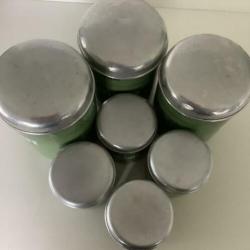 Vintage blikken emaille groen