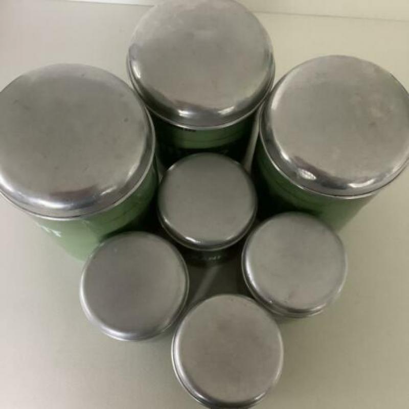 Vintage blikken emaille groen