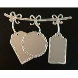 NIEUW Set Metalen Snijmalen Dotted Shapes Tags