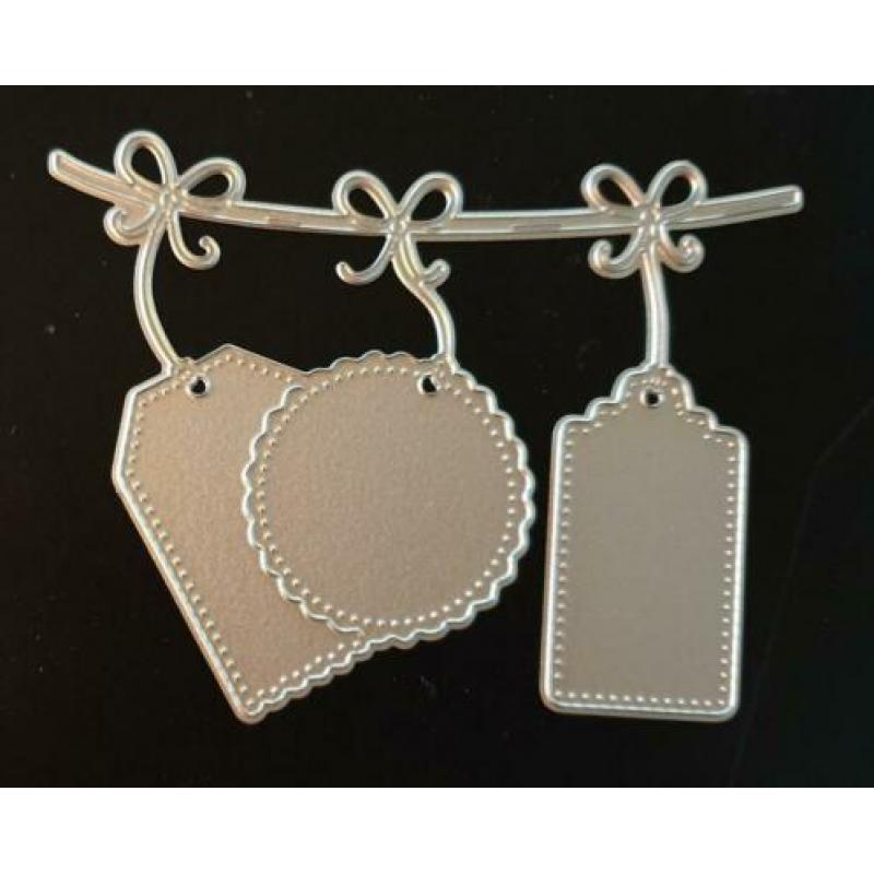 NIEUW Set Metalen Snijmalen Dotted Shapes Tags