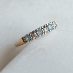 gouden ring topaz en diamanten