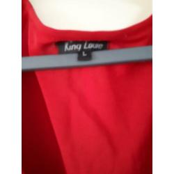 Rood King Louie jurkje,maat L