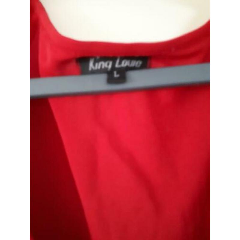 Rood King Louie jurkje,maat L