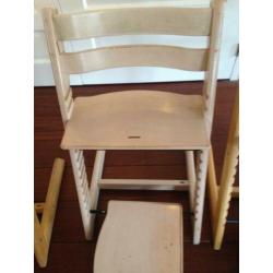 Drie ( of 1) stokke trip strap, kinderstoel, drie stoelen