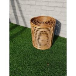 Vintage rotan kruk bijzettafel 41 cm hoog dia 33 cm Verzend