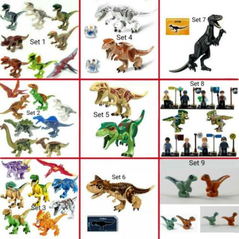 Jurassic World Dino Dinosaurus Diverse Sets! Custom Lego