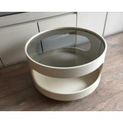 Bijzettafel space age op wielen