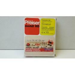 PREISER 1010 H0 Brandweer set; Feuerwehr-Set in OVP