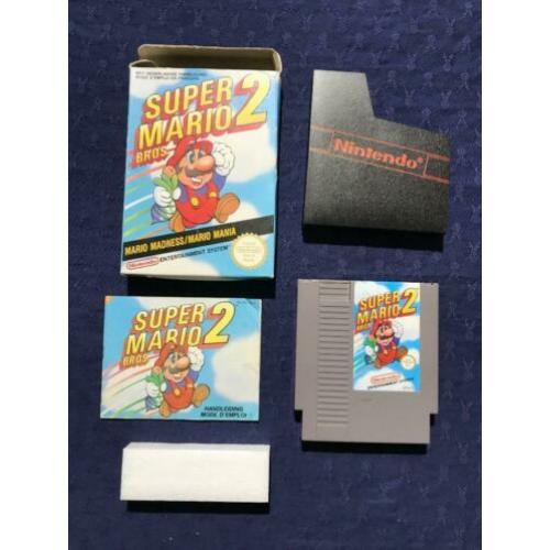 Nintendo Nes spel. Super Mario 2 met doosje,boekje en sleeve