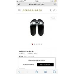 Dsquared slippers maat 39 valt als 38 ORIGINEEL