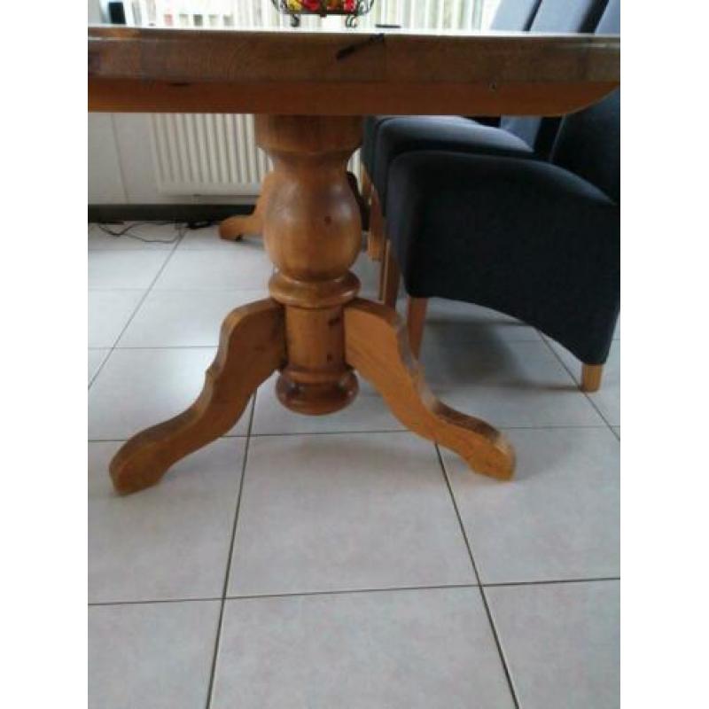 grenen ovale eettafel