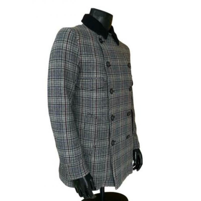 GSTAR Tweed Zomerjas/Colbert. Maat L. Kleur Grijs Geruit.