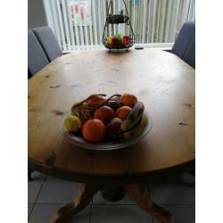 grenen ovale eettafel