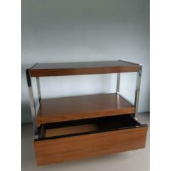Retro vintage jaren '70 sidetable/TV-meubel met lade