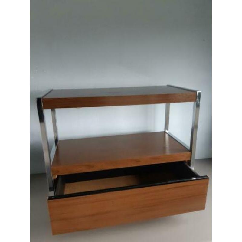 Retro vintage jaren '70 sidetable/TV-meubel met lade