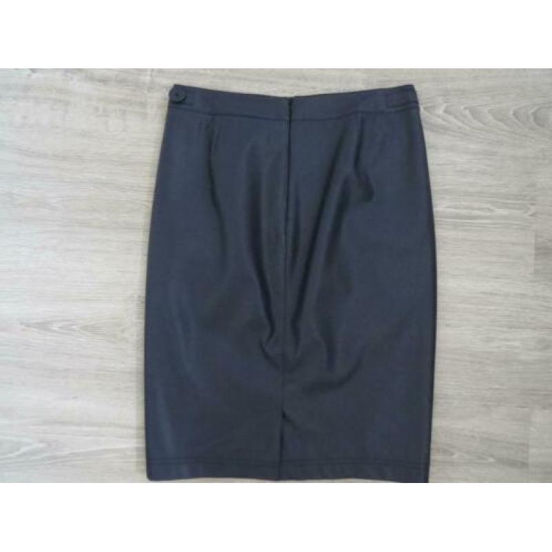 Donkerblauw leren-look rok maat 38