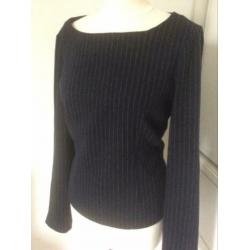 Zgan. Josephine & Co top lange mouw, krijtstreep blauw 44