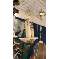 Mooie lamp van porselein en messing