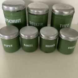 Vintage blikken emaille groen