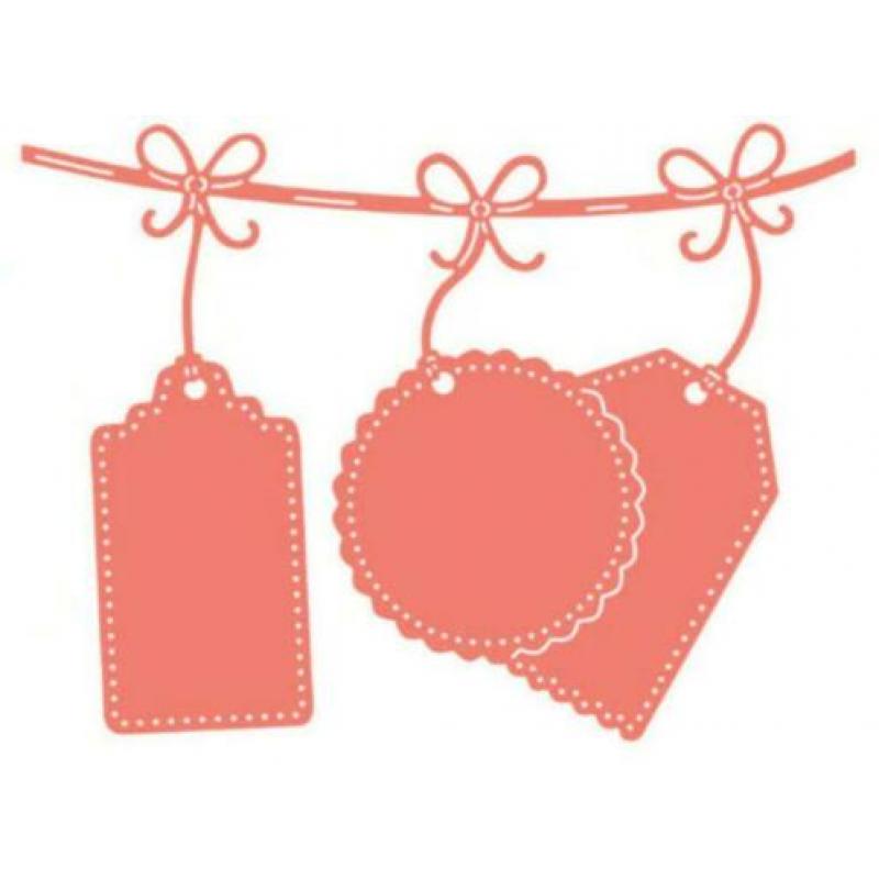NIEUW Set Metalen Snijmalen Dotted Shapes Tags