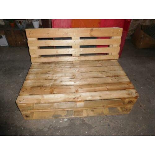 palletbankje, pellet bankje, palletbank, tuinbank loungebank