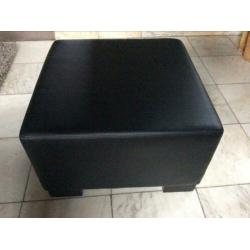Hocker zwart leaderlook