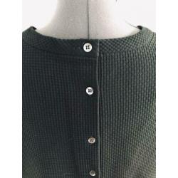 VANILIA top in wafelstructuur, zwart, maat 38