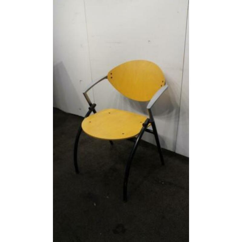13 houten stoelen, vergaderstoelen, zaalstoel, kantinestoel