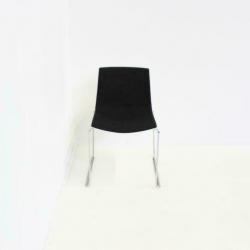 Arper Catifa 46 Design Stoelen, Slede-Stoelen, Bruin / Wit