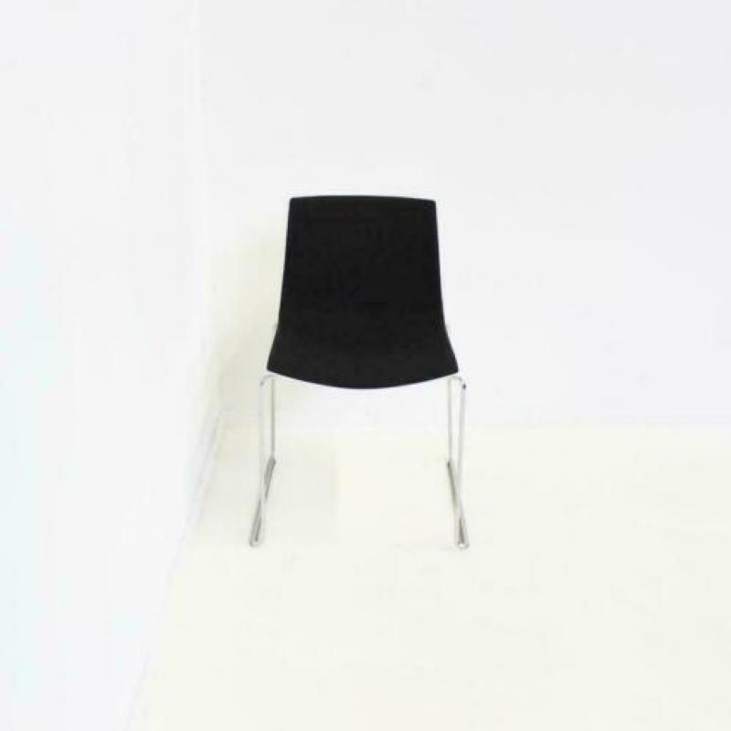 Arper Catifa 46 Design Stoelen, Slede-Stoelen, Bruin / Wit