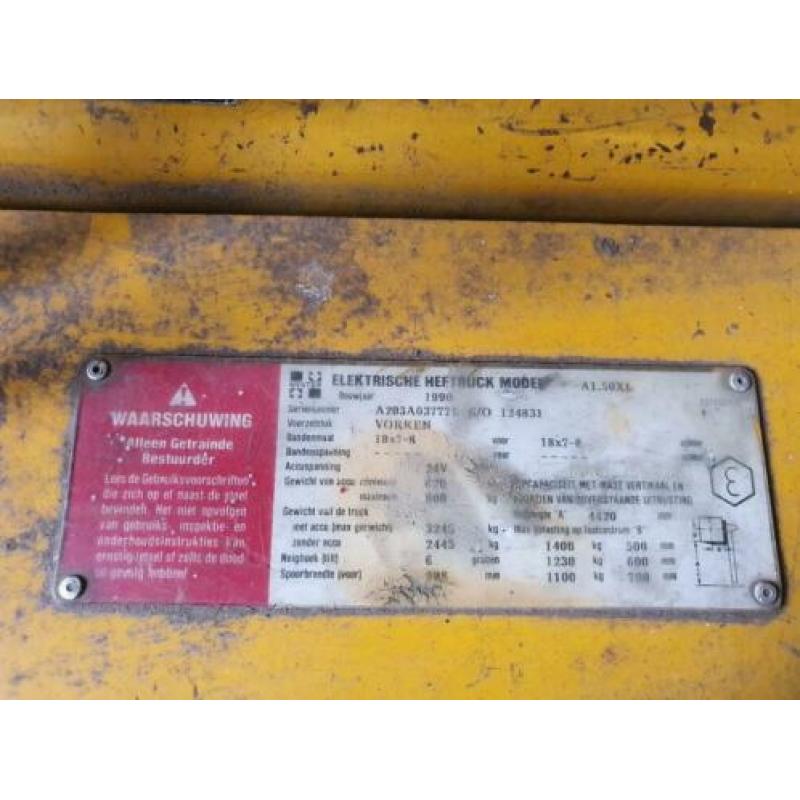 Hyster A1.50XL Triplemast goede staat (bj 1990)