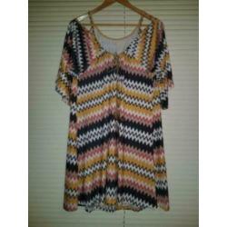 Z.G.A.N tuniek/jurk zigzag off shoulder