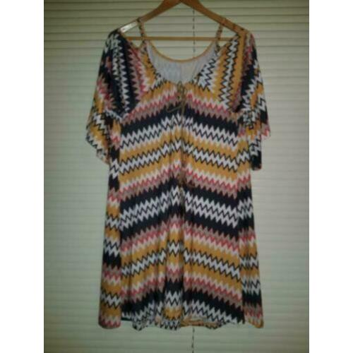 Z.G.A.N tuniek/jurk zigzag off shoulder
