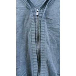 Benotti zgan grijze gebreide hoodie vest trui h&m S M