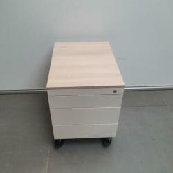 Steelcase ladeblok ladekast met 4 laden softclose verrijdbaa