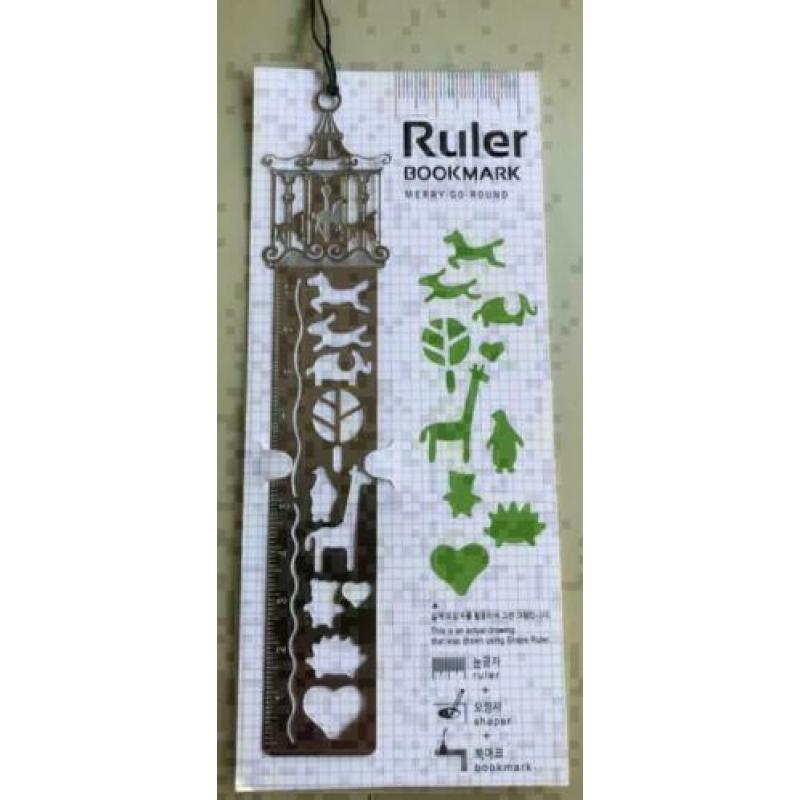 metalen boekenlegger bookmark 3-in1 Merry-go-round karroesse